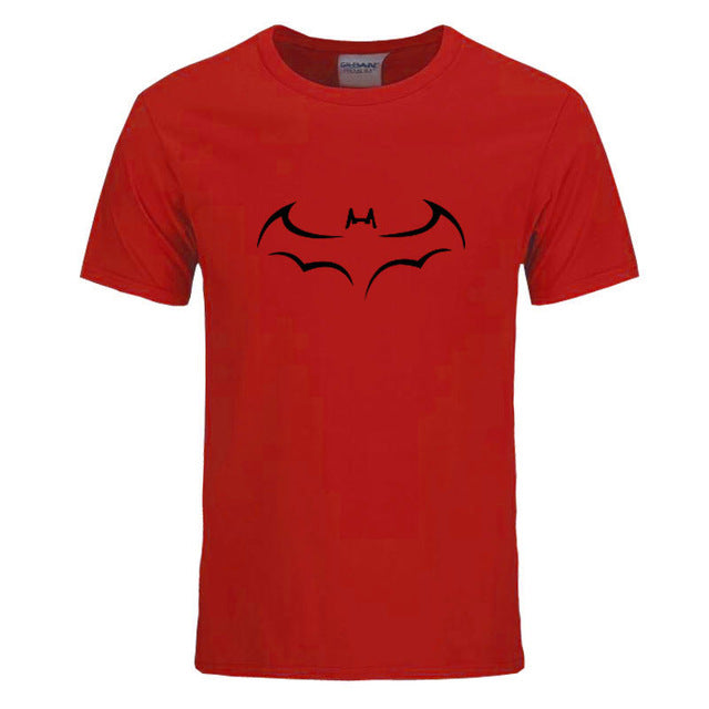 RUMEIAI 100% COTTON men t shirt casual short sleeve t-shirt for men batman print men T shirt crewneck mens tee shirt